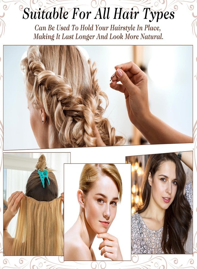 Amabro Mini Bobby Pins, 50PCS 1.37 Inch Small Wavy Hair Pins Metal Hair Clip Hairpins for Women Gilr Kids Buns Long Straight Curly Hair All Hair Types(Brown) - Image 4